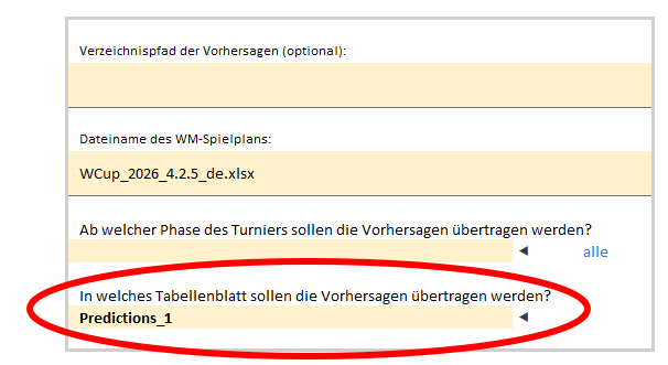 Oberfläche der Helferdatei PredictionsTransfer