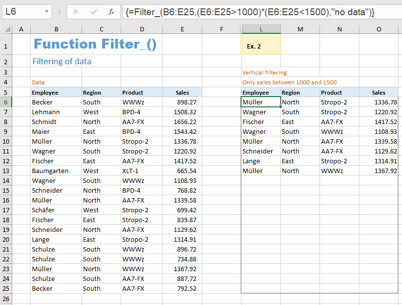 How To Create A Filter Function In Excel