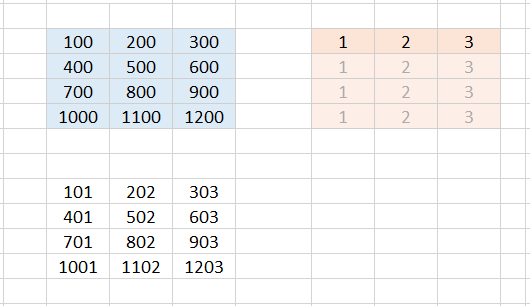Excel Array formulas Case 3a