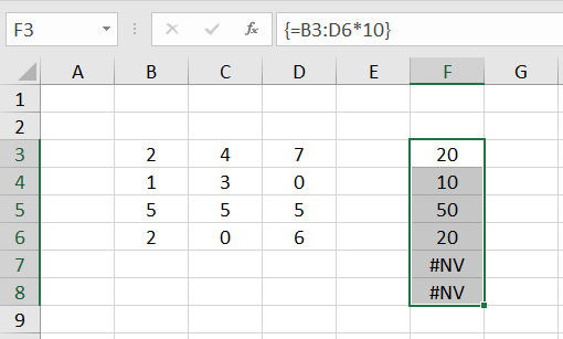 Excel Matrixformeln Beispiel 1.4